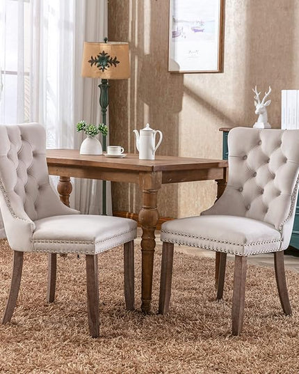 NicBex Haerin-SD-00109-LWJ Dining Chairs, 25.5"x19.7"x37.4", Light Beige - LeafyLoom
