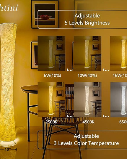Floor Lamp for Living Room 61" LED Floor Lamp Corner Floor Lamps RGB Color Changing Floor Lamp Smart Dimmable Floor Lamp with Remote & APP Control & Music Sync Modern Floor Lamp for Bedroom - LeafyLoom