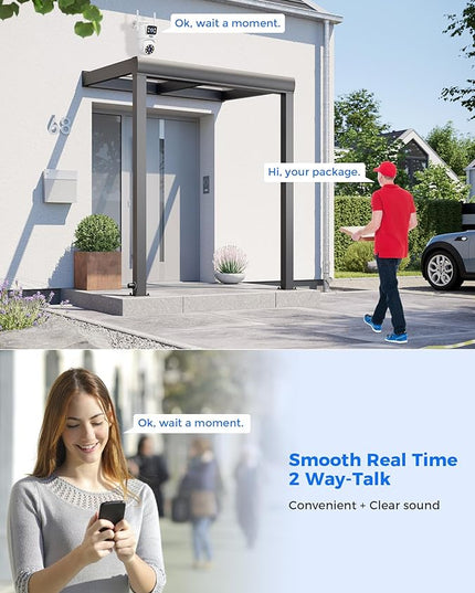 Hiseeu Wireless Security Camera Dual Lens 5G/2.4G WiFi PTZ Camera Outdoor,Power Cord,IP65 Waterproof Motion Tracking,Color Night Version, No-Monthly Fees Works with Wireless Camera System Hiseeu