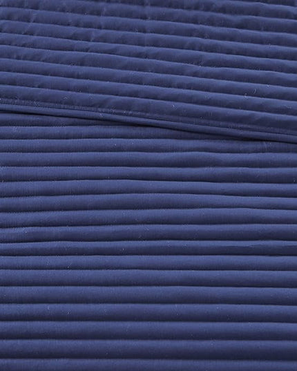 Madison Park Marina Comforter Quilt Combo Set - Modern Luxury Design, All Season Down Alternative Bedding, Matching Shams, Decorative Pillows, King/Cal King(104"x92") Seersucker Blue 8 Piece - LeafyLoom