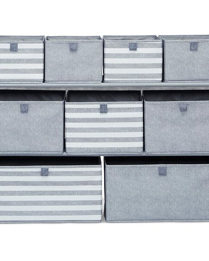 GAP GapKids Deluxe Toy Organizer - Greenguard Gold Certified, Grey/White - LeafyLoom