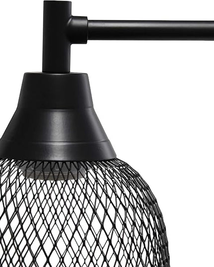 Elegant Designs LD1060-BLK Mesh Wire Table Lamp, Matte Black - LeafyLoom