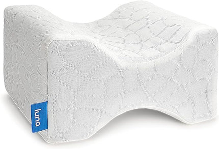 Luna CoolLuxe True Cooling Pillow Knee Pillow | Wedge Pillow for Back Pain Relief, Hip Pain, Sciatica Pain Relief | Cooling Memory Foam Pillow Post Surgery Pillow, Knee Surgery Gifts, FSA HSA Eligible - LeafyLoom