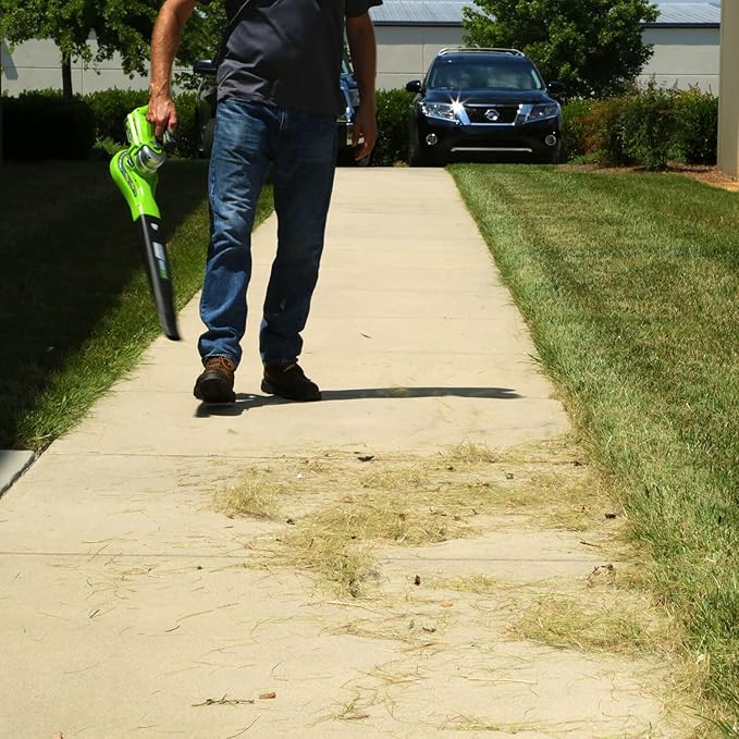 Greenworks 24V Sweeper, 2.0Ah Battery and Charger Included - LeafyLoom