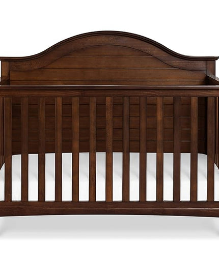 Carter's by DaVinci Nolan 4-in-1 Convertible Crib in Espresso, Greenguard Gold Certified, 57.5x30.8x47 Inch (Pack of 1) - LeafyLoom