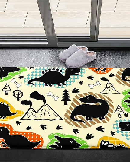 Dinosaur Rugs for Boys Bedroom - Kids Bedroom Rug Dinosaur Pattern Area Rug Kids Play Rugs for Boys Dinosaur Bedroom Decor for Boys Colorful Dinosaur Print Area Rug Kids Rugs for Bedroom,2'×3' - LeafyLoom