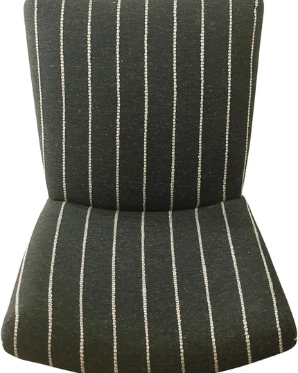 HomePop Classic Parsons Dining Chairs, Pack of 2, Black with Boucle Stripe - LeafyLoom