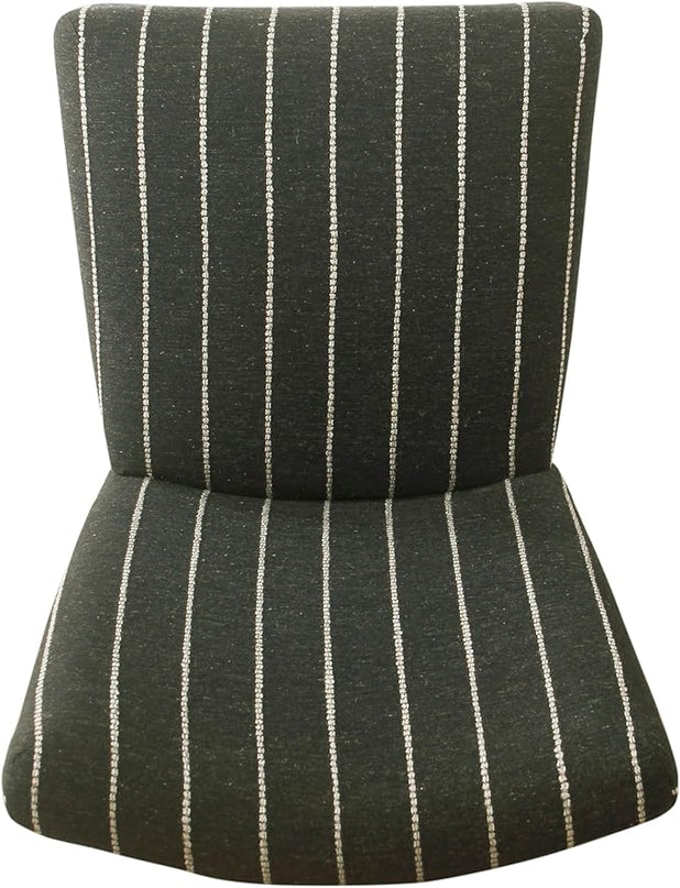HomePop Classic Parsons Dining Chairs, Pack of 2, Black with Boucle Stripe - LeafyLoom