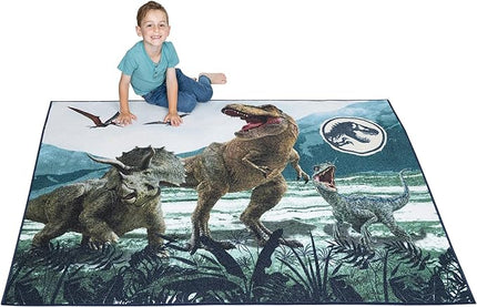 Franco Kids Room Non Slip Area Rug, 69 in x 52 in, Jurassic World - LeafyLoom