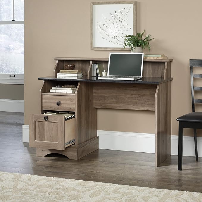 Sauder Graham Hill Desk, Salt Oak finish - LeafyLoom