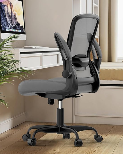 Office Chair, Ergonomic Desk Chair with Adjustable Lumbar Support, High Back Mesh Computer Chair with Flip-up Armrests-BIFMA Passed Task Chairs, Executive Chair for Home Office - LeafyLoom