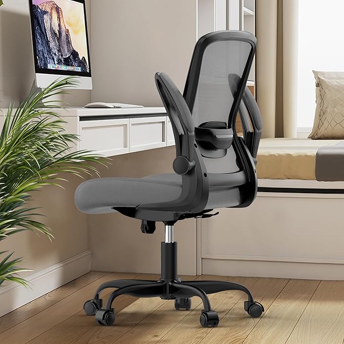 Office Chair, Ergonomic Desk Chair with Adjustable Lumbar Support, High Back Mesh Computer Chair with Flip-up Armrests-BIFMA Passed Task Chairs, Executive Chair for Home Office - LeafyLoom
