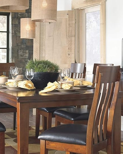 Signature Design by Ashley Ralene Rake Back 19" Dining Room Chair 2 Count, Medium Brown - LeafyLoom