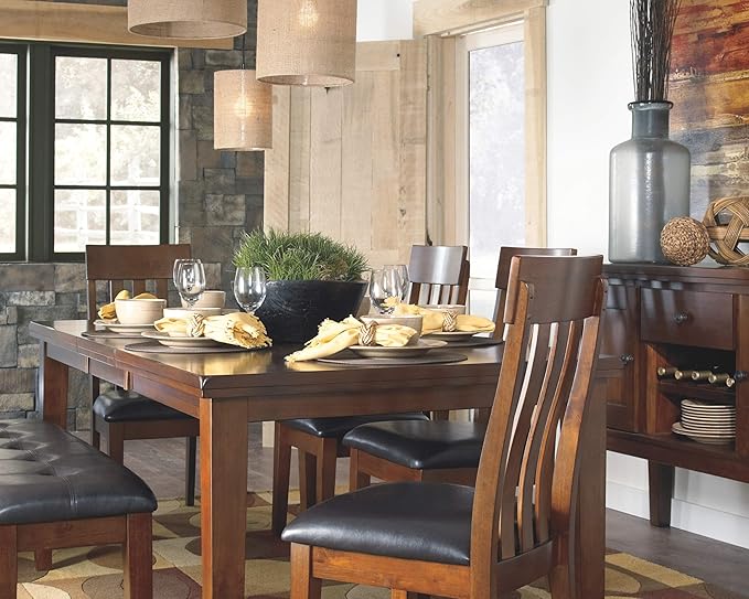 Signature Design by Ashley Ralene Rake Back 19" Dining Room Chair 2 Count, Medium Brown - LeafyLoom