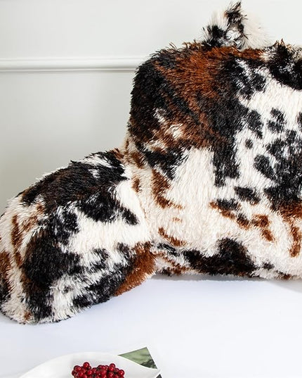 Aimuan Reading Pillow Bed Rest Wedge Backrest Pillow with Arms Back Support for Sitting Up in Bed Cushion Incline Rest Sleeping Snoring Pillow, Coffee-black, Standard - LeafyLoom