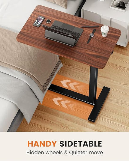 DUMOS Standing Rolling Desk Adjustable Height, Mobile Desk with Wheels Mobile Laptop Desk for Office, Home and Study - LeafyLoom