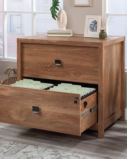 Sauder Cannery Bridge Lateral File, L: 31.73" x W: 22.05" x H: 29.76", Sindoori Mango finish - LeafyLoom