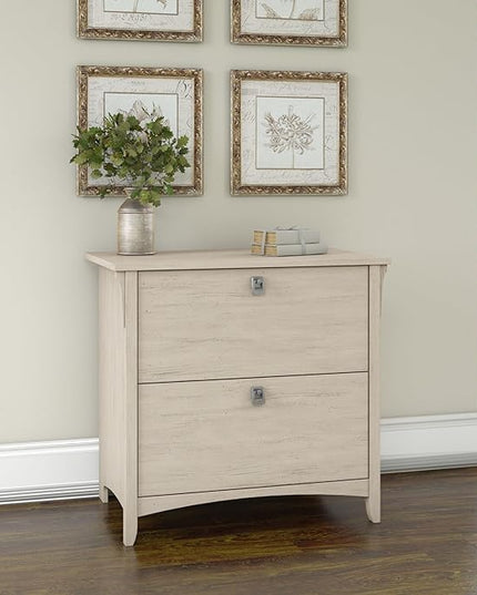 Bush Furniture Salinas Lateral File Cabinet, Farmhouse 2 Drawer File Cabinet for Home Office - LeafyLoom
