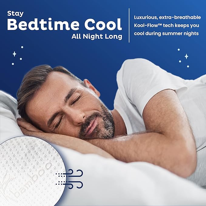 Snuggle-Pedic Adjustable Cooling - Shredded Memory Foam Pillows for Side, Stomach & Back Sleepers - Fluffy or Firm - Keeps Shape - College Dorm Room Essentials for Girls and Guys - Queen - LeafyLoom
