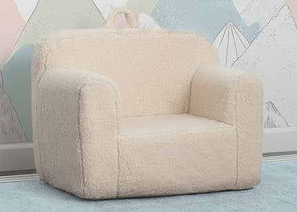 Delta Children Cozee Sherpa Chair, Cream - LeafyLoom