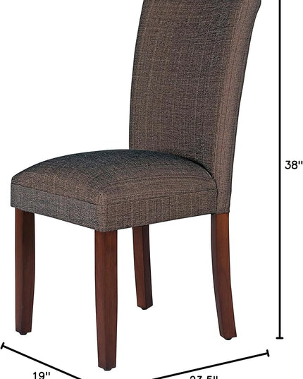 HomePop Classic Parsons Dining Chair, Single Pack, Textured Brown - LeafyLoom