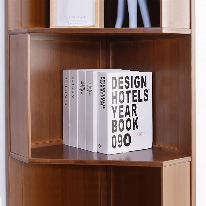 5-Bookcase Industrial Cube Shelf Corner Bookshelf Display Storage Tall Multifunctional Stand for Home Office Living Room Decoration… - LeafyLoom