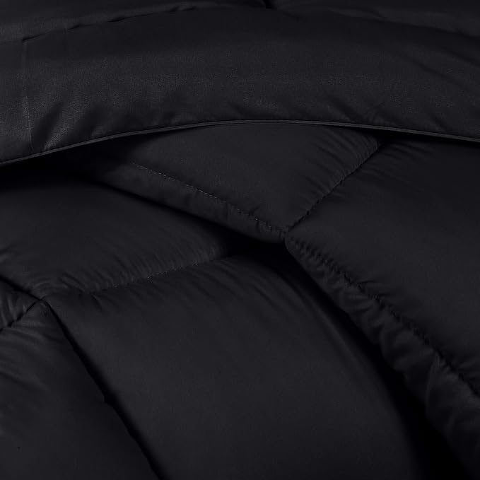 Utopia Bedding Queen Size Comforter Set with 2 Pillow Shams, Bedding Comforter Sets, Down Alternative Black Comforter, Soft and Comfortable, Machine Washable (Pack of 4) - LeafyLoom