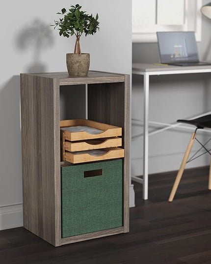 ClosetMaid 4537 Decorative Open Back 2-Cube Storage Organizer, Graphite Gray - LeafyLoom