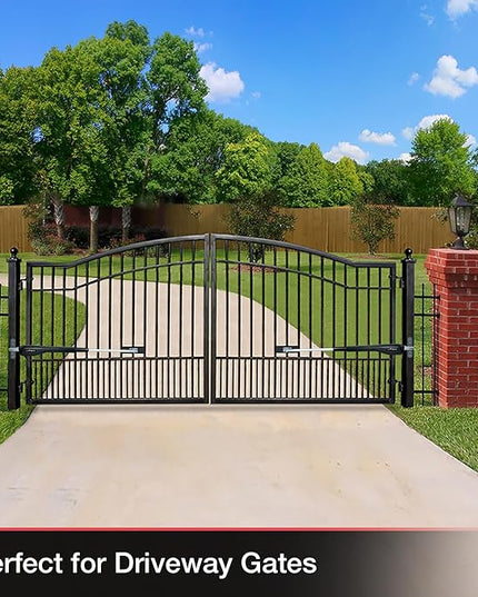 Mighty Mule Gate Opener, Solar and Smart Ready, Heavy Duty Automatic Gate Opener, Gates up to 18ft or 850lb Per Gate Leaf, Dual Gate Opener, MM572W MightyMule