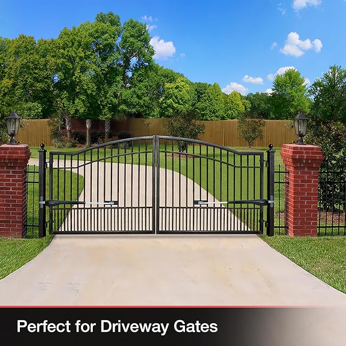 Mighty Mule Gate Opener, Solar and Smart Ready, Heavy Duty Automatic Gate Opener, Gates up to 18ft or 850lb Per Gate Leaf, Dual Gate Opener, MM572W MightyMule