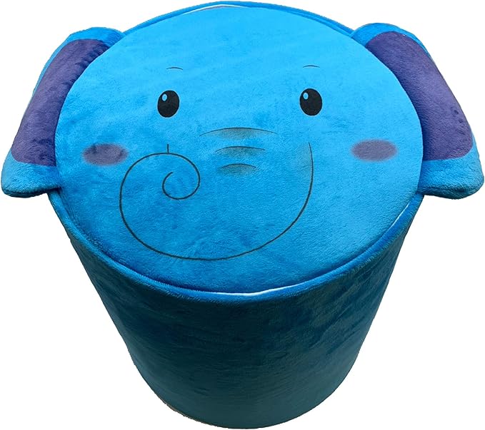 Storl Organizer Storage Stool for Toy and Cloth and Kids Stool (Elephant, 12Wx13H) - LeafyLoom