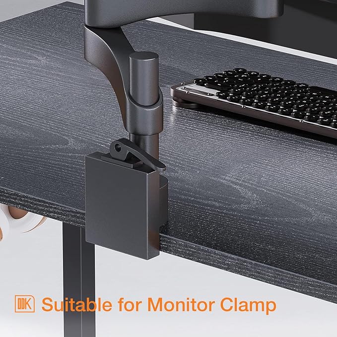 ODK Computer Desk Large Office Desk, 48 Inch Gaming Desk with Storage, Modern PC Desk Work Table with Headphone Hook for Home Office, Gray - LeafyLoom