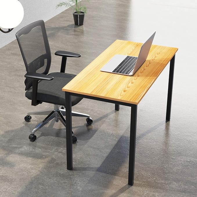 SDHYL 47 inches Contemporary Computer Desk Spacious Workstation Sturdy Writing Desk Meeting Desk, S7-GCP2AC3-120TB - LeafyLoom