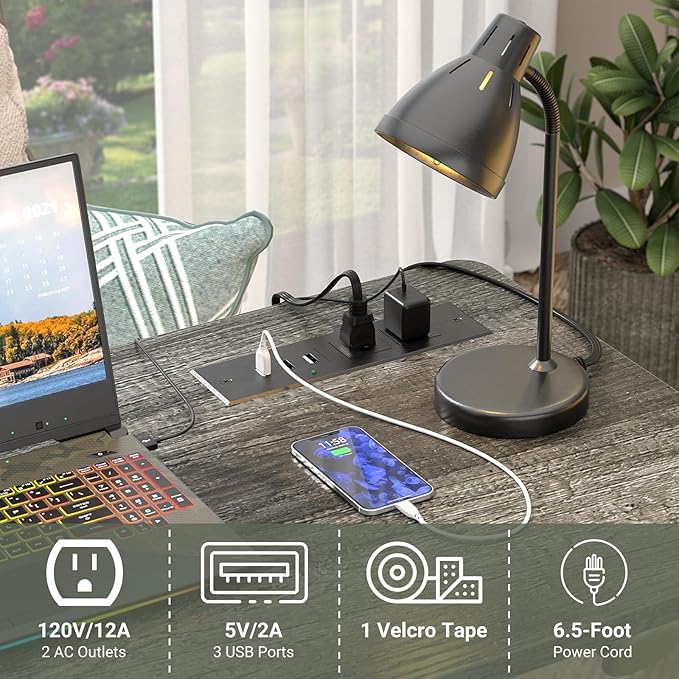 39" Height Adjustable Standing Desk with Power Outlets - Manual Rolling Stand Up Desk with Wheels Small Portable Computer Desk Mobile Laptop Table with Storage Shelves for Home Office, Grey Oak - LeafyLoom