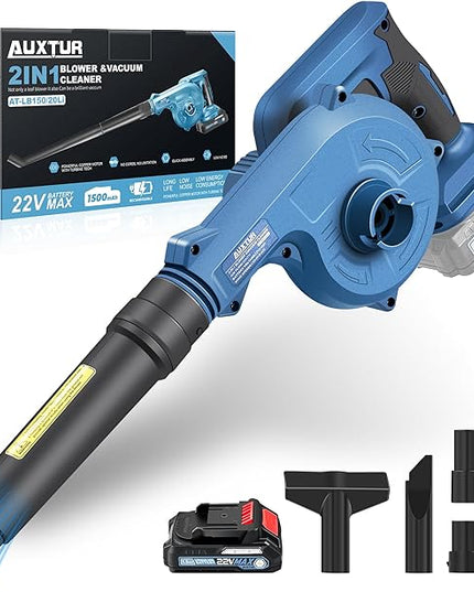 Cordless Leaf Blower with Battery and Charger,22V Lightweight and Efficient Battery Powered Blower,150CFM Portable and Compact Yard Blower,Rechargeable Motor Versatile Electric Blower - LeafyLoom