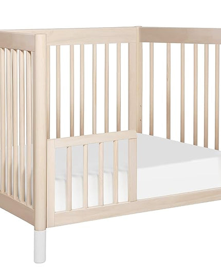 Babyletto Gelato 4-in-1 Convertible Mini Crib in Washed Natural and White, Greenguard Gold Certified - LeafyLoom