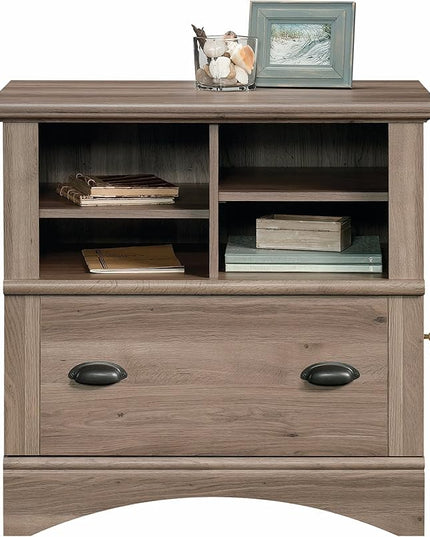 Sauder Harbor View Lateral File, Salt Oak finish - LeafyLoom
