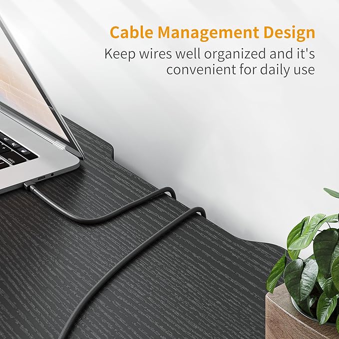BANTI Computer Desk, 32 inch Home Office Writing Study Desks with Storage Bag, Small PC Table, Modern Simple Style for Space-Saving, Black - LeafyLoom