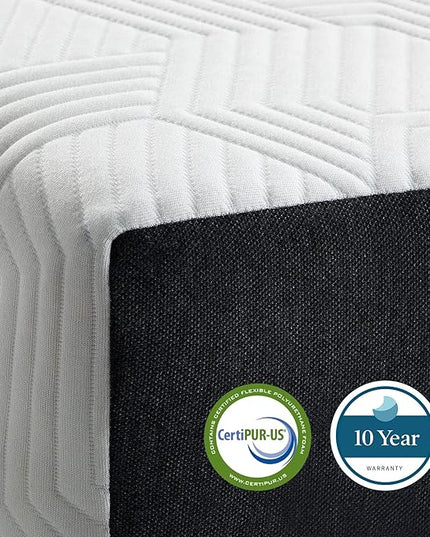Lucid 6 Inch Memory Foam Mattress - Firm Feel - Gel Infusion - Memory Foam Infused with Bamboo Charcoal - Breathable - CertiPur Certified - Twin - LeafyLoom