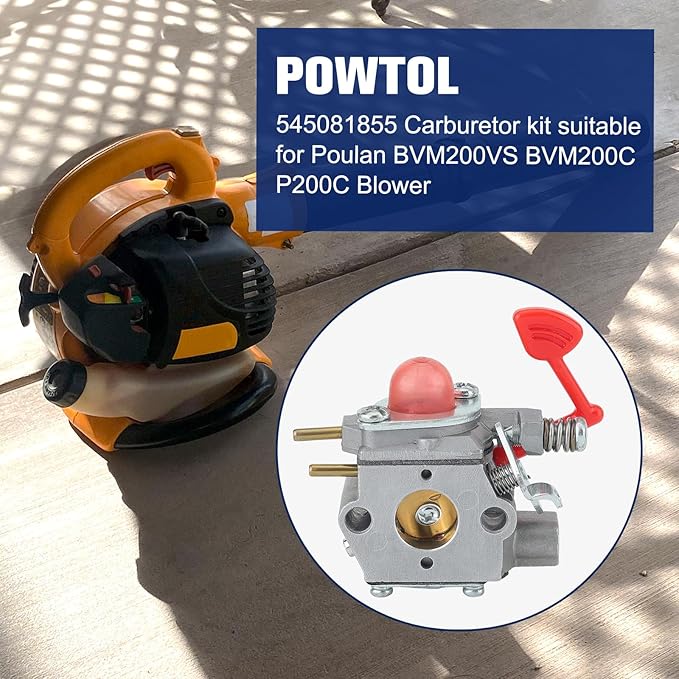 WT-875 545081855 Carburetor for Craftsman Poulan Pro 25CC Blower BVM200C BVM200VS P200C GBV325 P325 200mph Blower - LeafyLoom