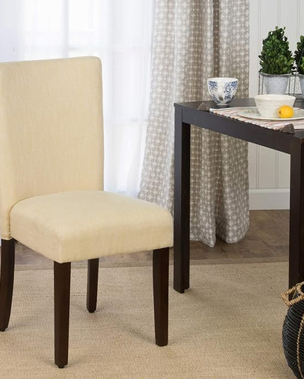 HomePop Parsons Classic Upholstered Accent Dining Chair, Single Pack, Yellow - LeafyLoom