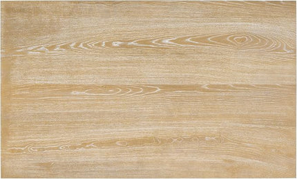 6-Piece Retro Style Rectangular Dining Table Set with Unique Legs and 4 Upholstered Chairs & 1 Bench for Kitchen, Breakfast Nook, Living Room, Natural Wood Wash, 59.8" L x 35.8" W x 30" H - LeafyLoom