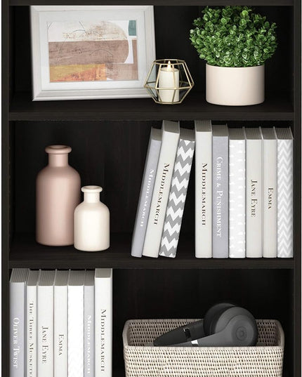 Furinno Pasir 3-Tier Open Shelf Bookcase, Dark Espresso - LeafyLoom