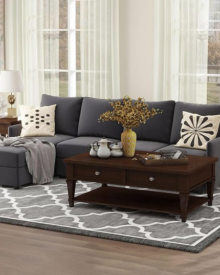 COMHOMA Convertible Sectional Sofa for Living Room, Free Combination L/U Shaped Sofa with Storage Chaise for Living Room, Apartment and Small Space 5 Seaters(4+1) - LeafyLoom