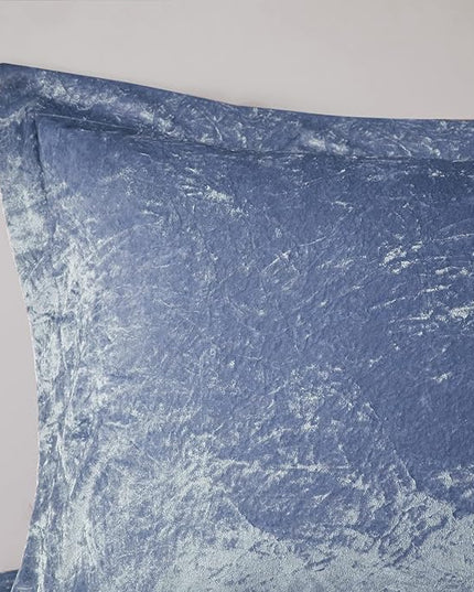Intelligent Design King Comforter Set, Velvet Comforter Set , Luxury Diamond Quilting Comforter Set, Fluffy Comforter Bed Set with Decorative Pillowand 2 Shams, 4 Piece Blue, King/ Cal King - LeafyLoom