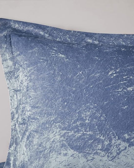 Intelligent Design Twin Comforter Set, Velvet Comforter Set , Luxury Diamond Quilting Comforter Set, Fluffy Comforter Bed Set with Decorative Pillowand 1 Sham, 3 Piece Blue, Twin/Twin XL - LeafyLoom