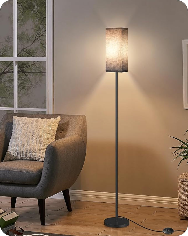 Floor Lamp, Pole Lamp with Foot Switch, Modern Standing Lamp Lampshade, Minimalist Freestanding Lamp (Bulb Not Included), for Living Room, Bedroom Office FCC Listed, Black B07LD05 - LeafyLoom