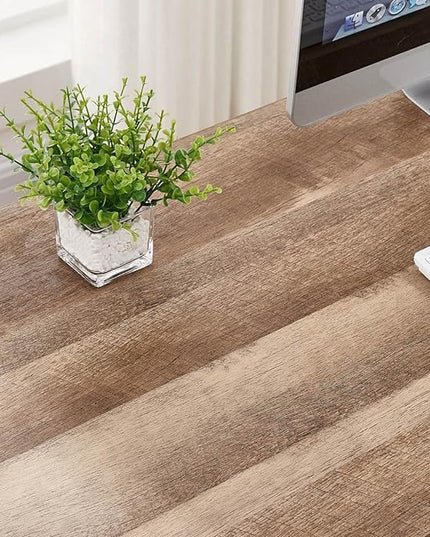 FATORRI L Shaped Computer Desk, Industrial Office Desk with Shelves, Reversible Wood and Metal Corner Desk for Home Office (Rustic Oak, 59 Inch) - LeafyLoom