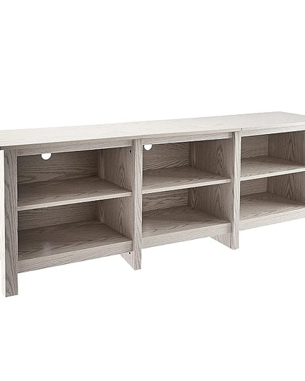 ROCKPOINT 70inch TV Stand Storage Media Console Entertainment Center,White - LeafyLoom
