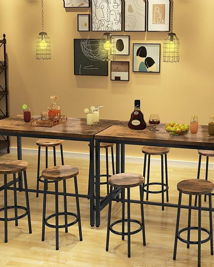 DKLGG Dinner Table Set for 4, Modern Kitchen Table and Chairs for 4 Wooden Top and Adjustable Metal Legs, Small Dining Room Table Set 5 Pieces Compact Design for Small Space - LeafyLoom